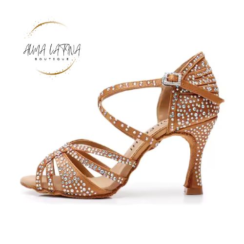 Zapato beige dorado — vista lateral