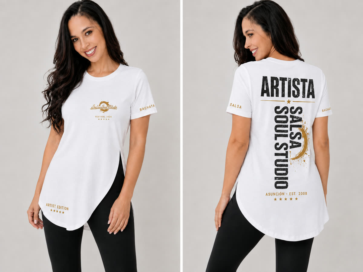 Remera con cola blanca del festival